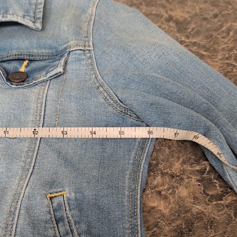 Cat & Jack Light Blue Jean Jacket Girls Size 10/12 - Picture 4 of 5
